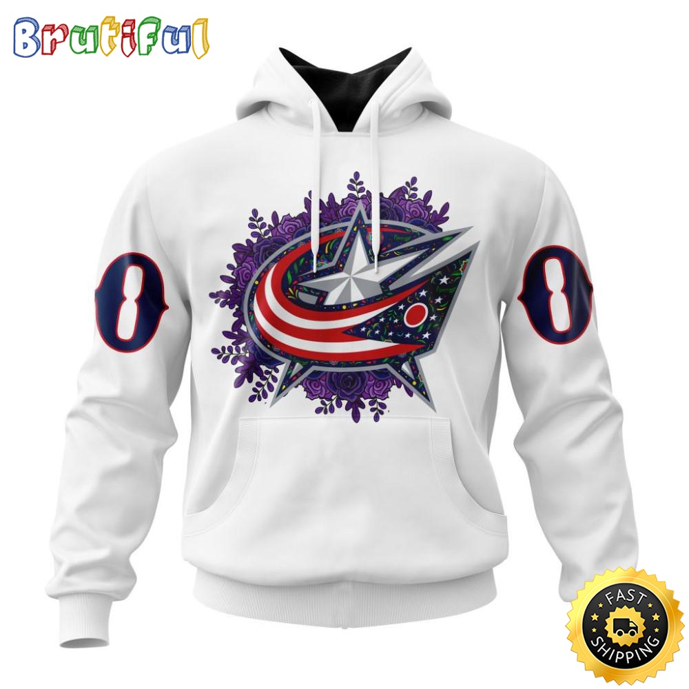 Personalized NHL Columbus Blue Jackets Hoodie Specialized Dia De Muertos 3D Hoodie Unisex Tshirt Hoodie ettnnh