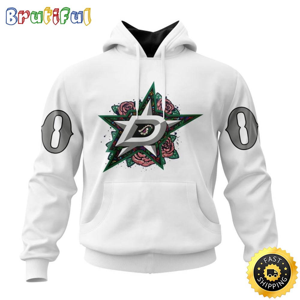 Personalized NHL Dallas Stars Hoodie Specialized Dia De Muertos 3D Hoodie Unisex Tshirt Hoodie xeccun