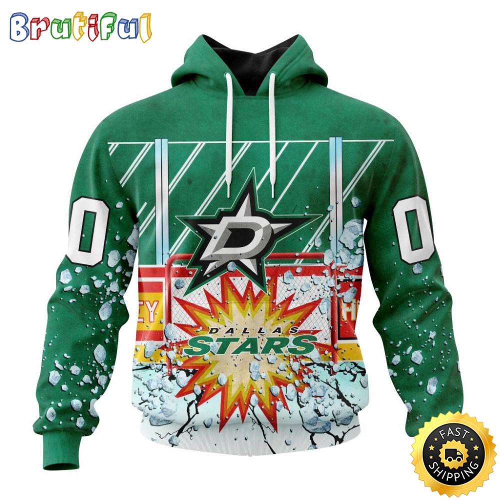 Personalized NHL Dallas Stars Hoodie With Ice Hockey Arena 3D Hoodie Unisex Tshirt Hoodie jdtn8s