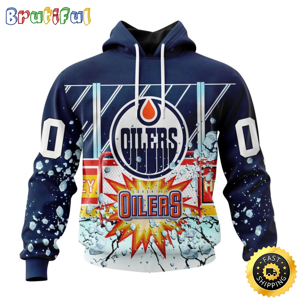 Personalized NHL Edmonton Oilers Hoodie With Ice Hockey Arena 3D Hoodie Unisex Tshirt Hoodie wib1kv