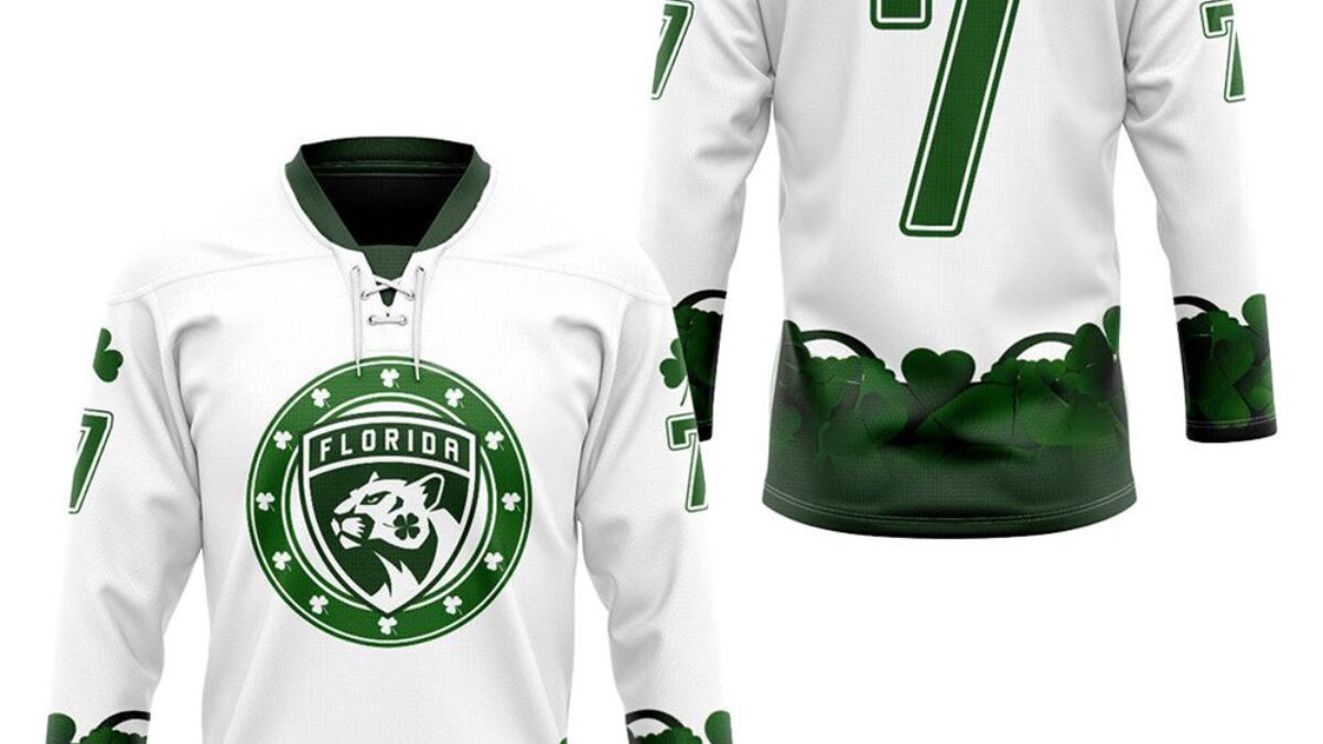 Personalized NHL Florida Panthers 2024 St Patrick Day Hockey