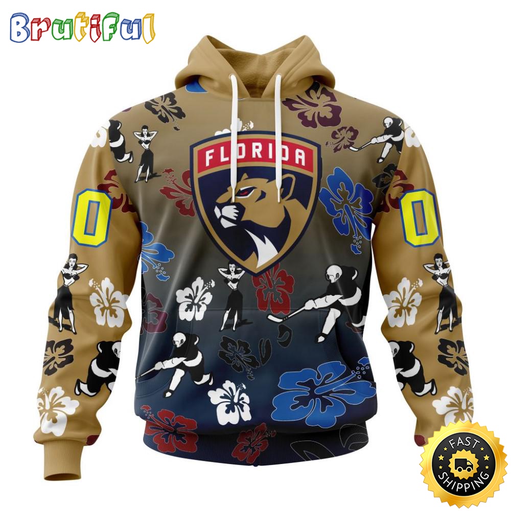 Personalized NHL Florida Panthers Hoodie Hawaiian Style Design For Fans Unisex 3D Hoodie e3jsnn