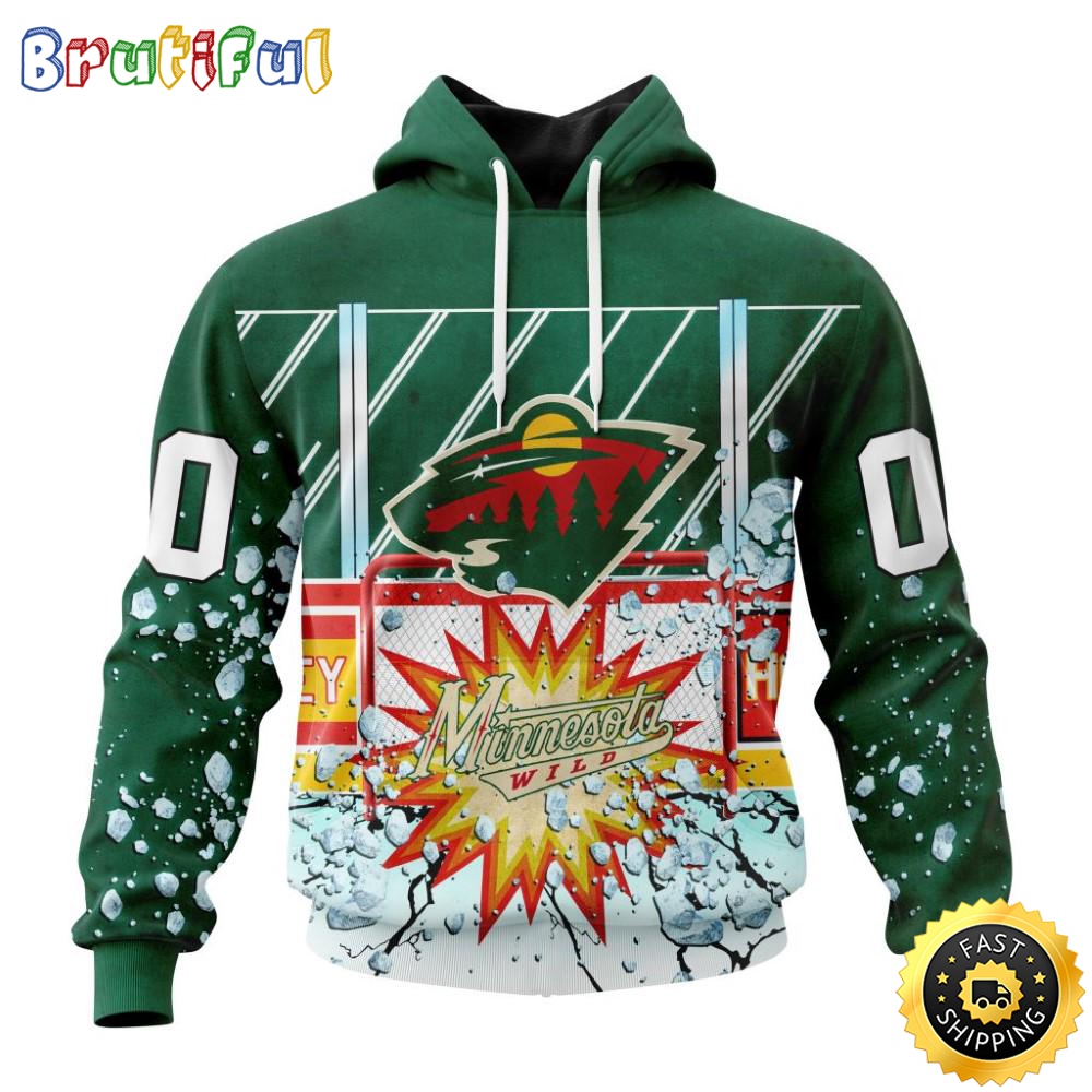 Personalized NHL Minnesota Wild Hoodie With Ice Hockey Arena 3D Hoodie Unisex Tshirt Hoodie qgroa4