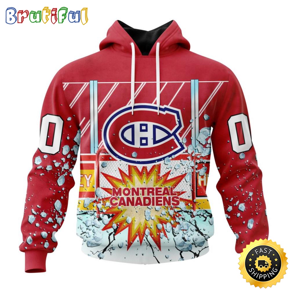 Personalized NHL Montreal Canadiens Hoodie With Ice Hockey Arena 3D Hoodie Unisex Tshirt Hoodie uyz52b