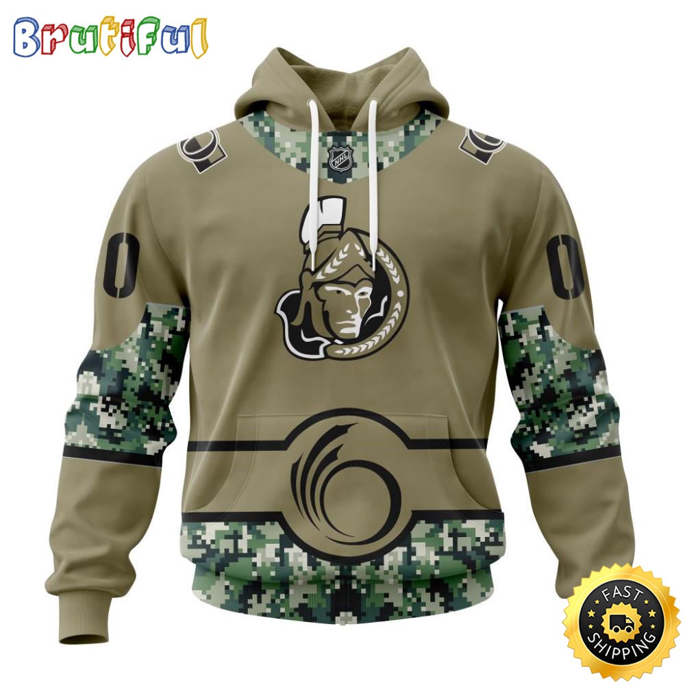 Personalized NHL Ottawa Senators Hoodie Military Camo With City Or State Flag 3D Hoodie Unisex Tshirt Hoodie uhpyg0