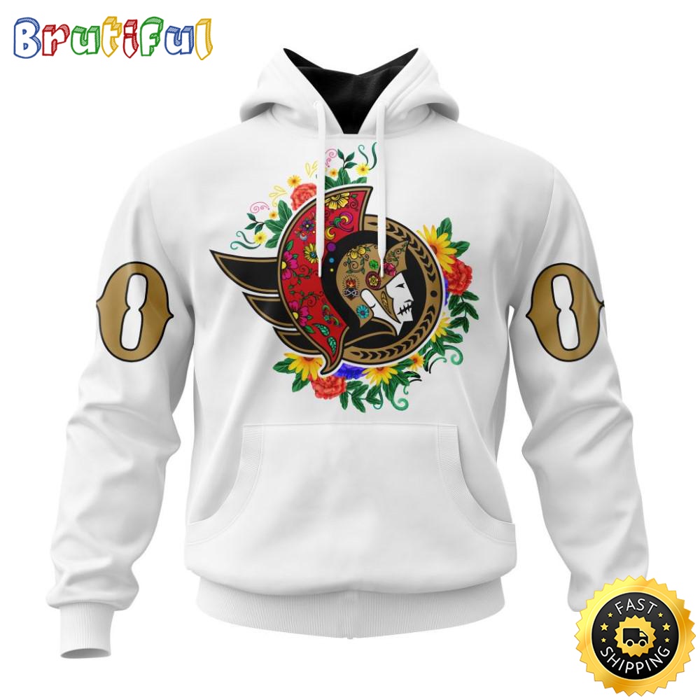 Personalized NHL Ottawa Senators Hoodie Specialized Dia De Muertos 3D Hoodie Unisex Tshirt Hoodie cdftpn