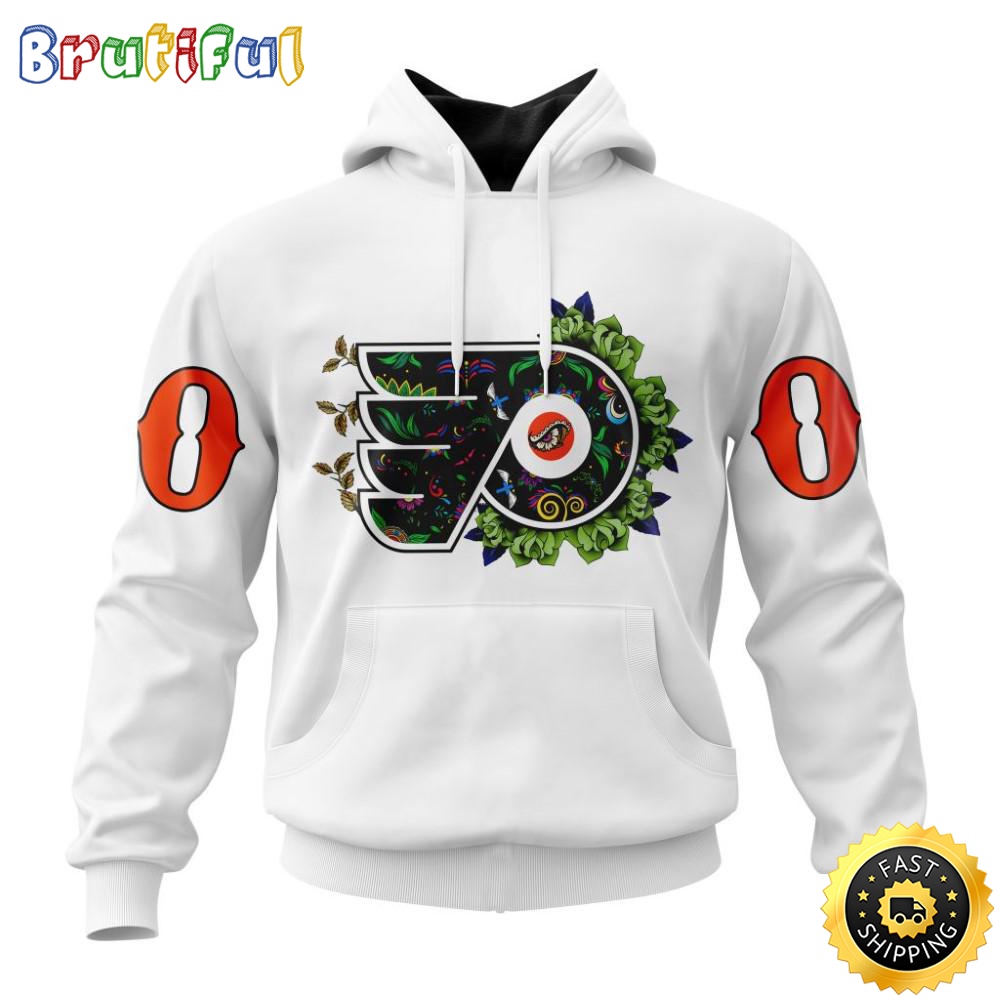 Personalized NHL Philadelphia Flyers Hoodie Specialized Dia De Muertos 3D Hoodie Unisex Tshirt Hoodie mlp65h