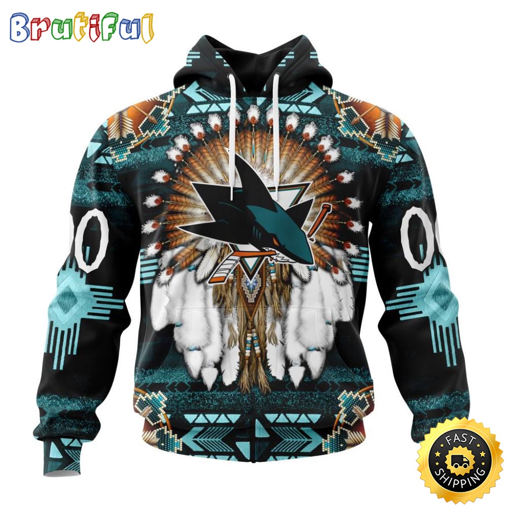 Personalized NHL San Jose Sharks Hoodie Special Native Costume Design 3D Hoodie Unisex Tshirt Hoodie vyhghw