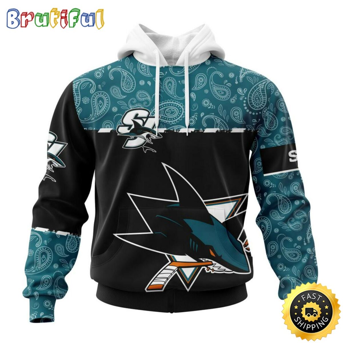 Nhl San Jose Sharks Hockey Pullover Sweatshirt As-is | Boardwalk Vintage