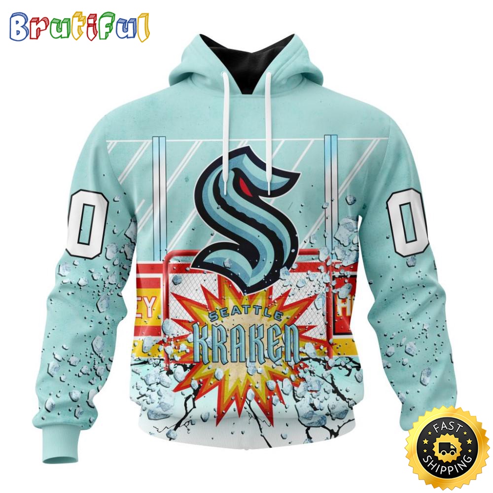 Personalized NHL Seattle Kraken Hoodie With Ice Hockey Arena 3D Hoodie Unisex Tshirt Hoodie jjpwmz