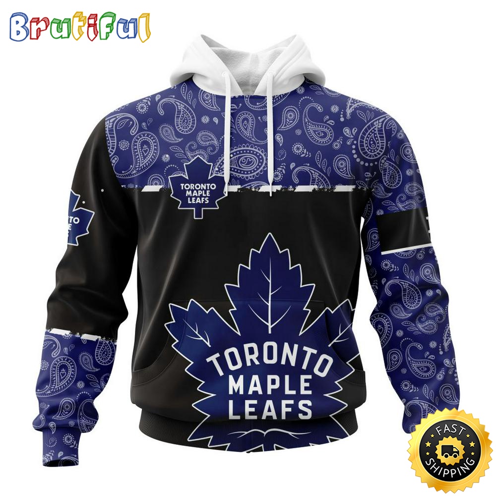 Personalized NHL Toronto Maple Leafs Hoodie Specialized Hockey With Paisley All Over Print Hoodie Unisex Tshirt Hoodie kn3b0t