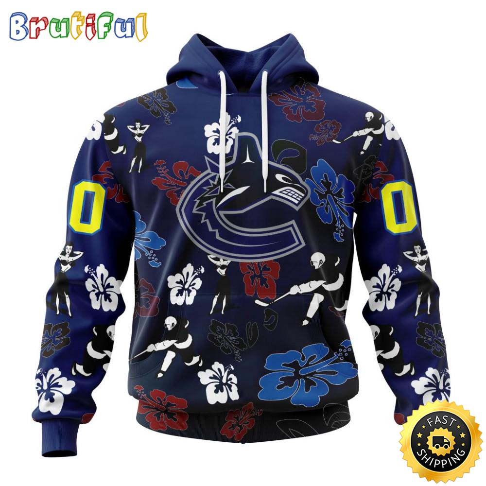 Personalized NHL Vancouver Canucks Hoodie Hawaiian Style Design For Fans Unisex 3D Hoodie vrxu7k