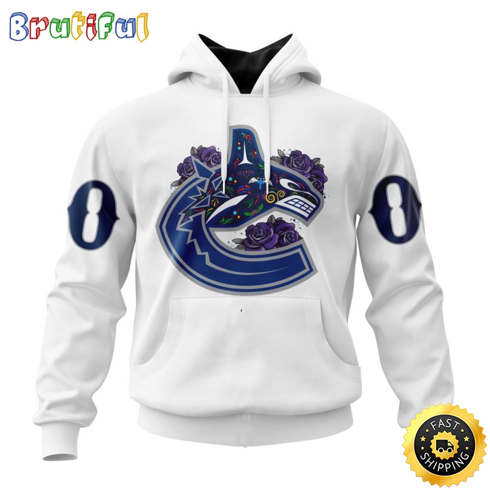 Personalized NHL Vancouver Canucks Hoodie Specialized Dia De Muertos 3D Hoodie Unisex Tshirt Hoodie h5zfrs