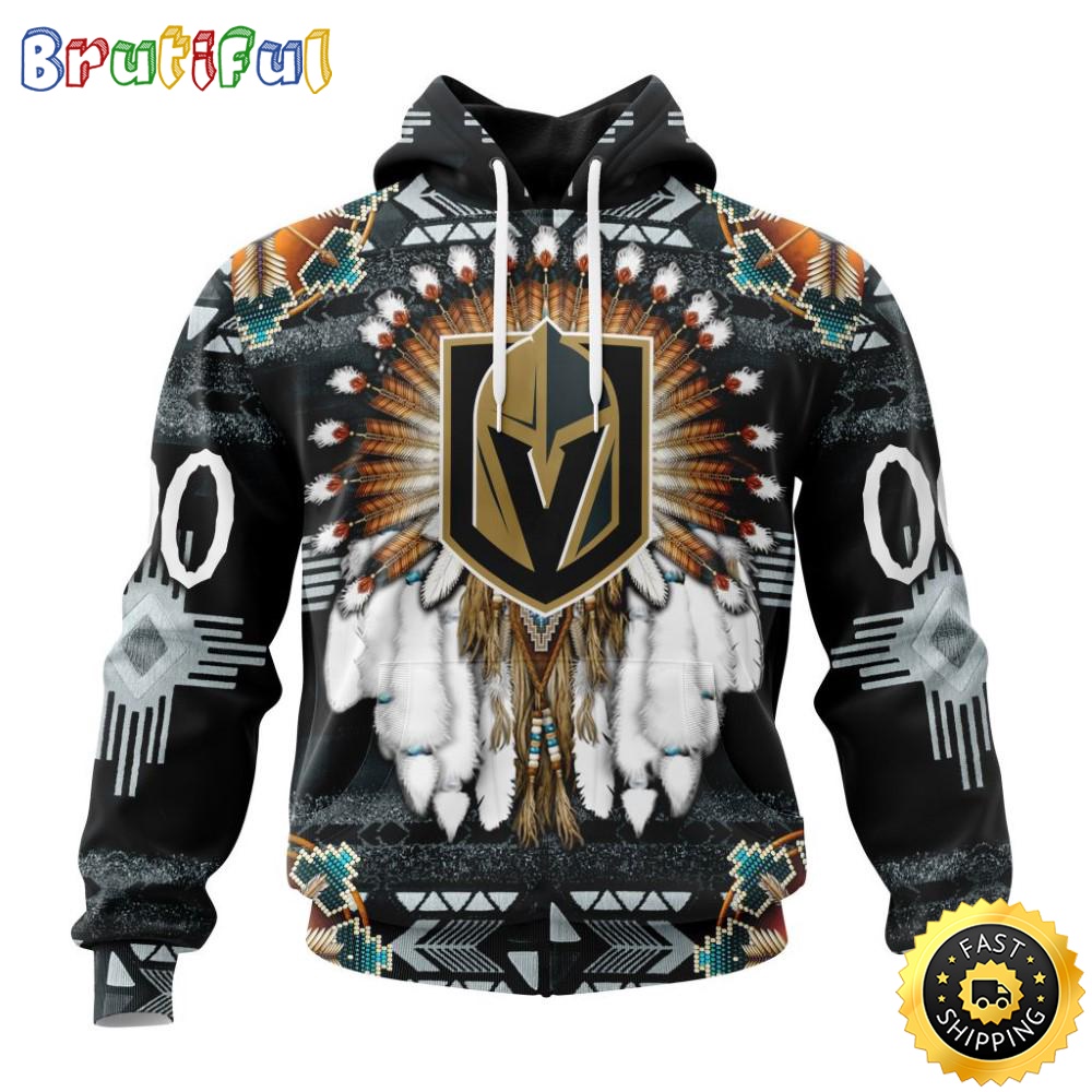 Personalized NHL Vegas Golden Knights Hoodie Special Native Costume Design 3D Hoodie Unisex Tshirt Hoodie sirqaw