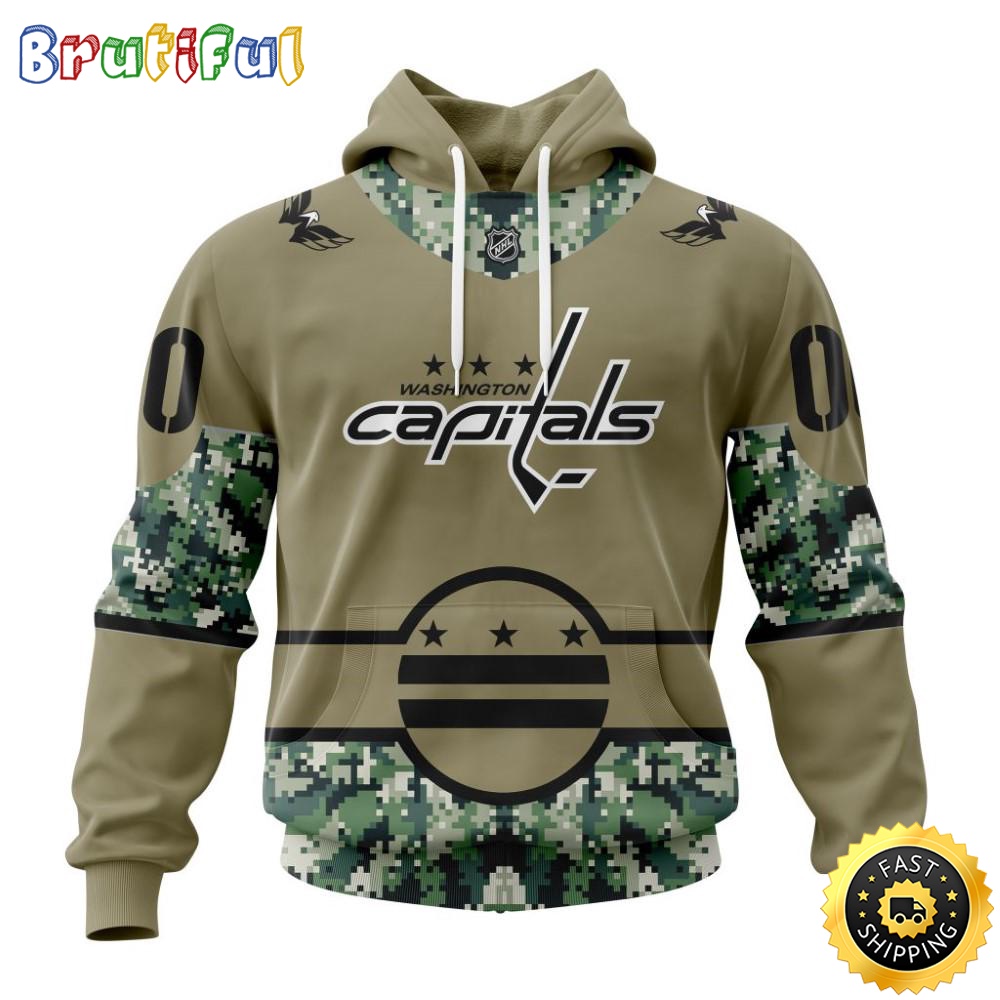 Personalized NHL Washington Capitals Hoodie Military Camo With City Or State Flag 3D Hoodie Unisex Tshirt Hoodie agrabw