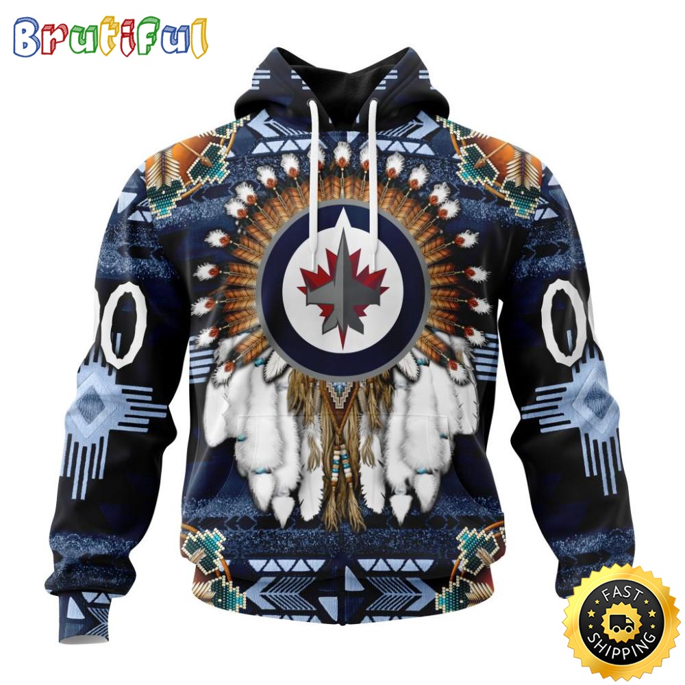 Personalized NHL Winnipeg Jets Hoodie Special Native Costume Design 3D Hoodie Unisex Tshirt Hoodie p6m7wk