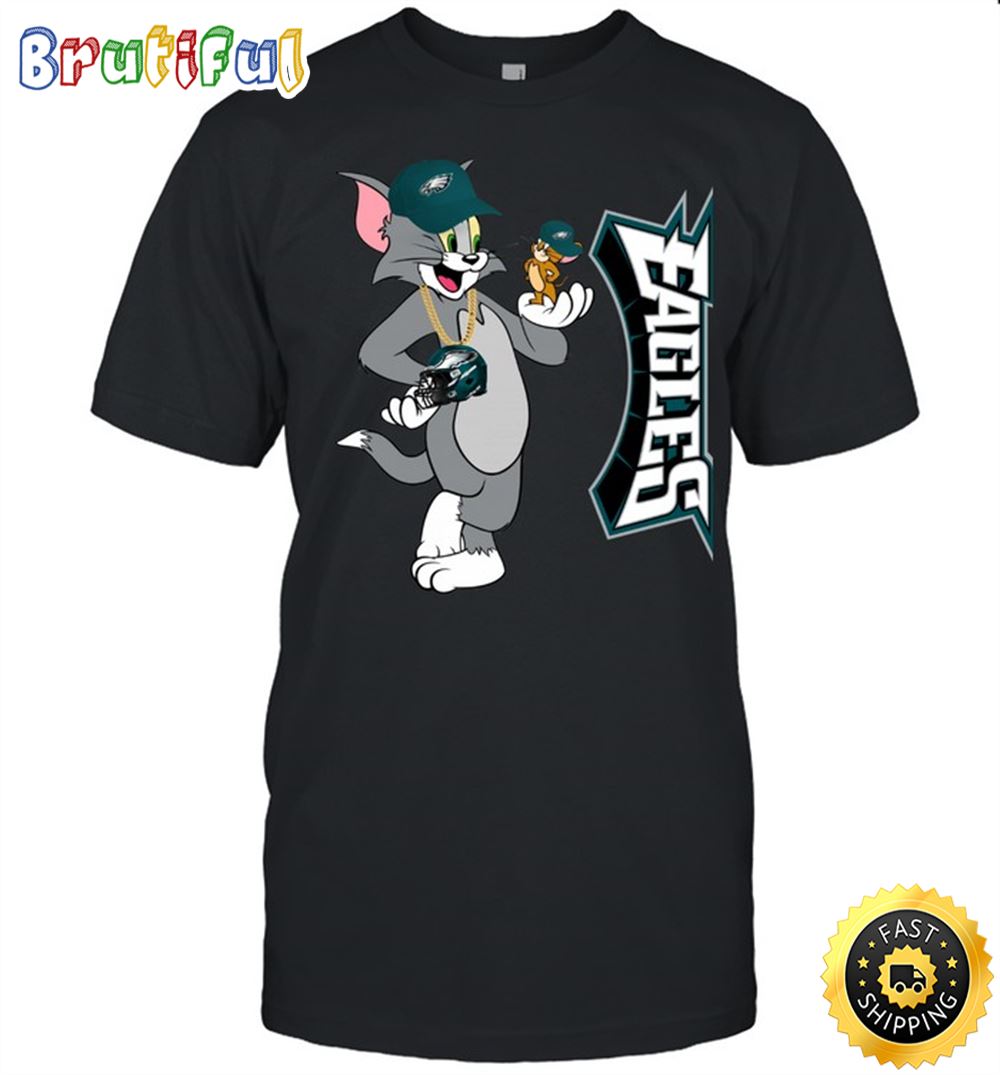 Philadelphia Eagles T Shirt Print Tom And Jerry Nfl Tom And Jerry Tshirt For Fans 1 pzetim.jpg