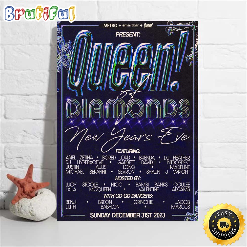 Queen Diamonds New Years Eve Tour 2023 Poster T shirt x1suvw.jpg