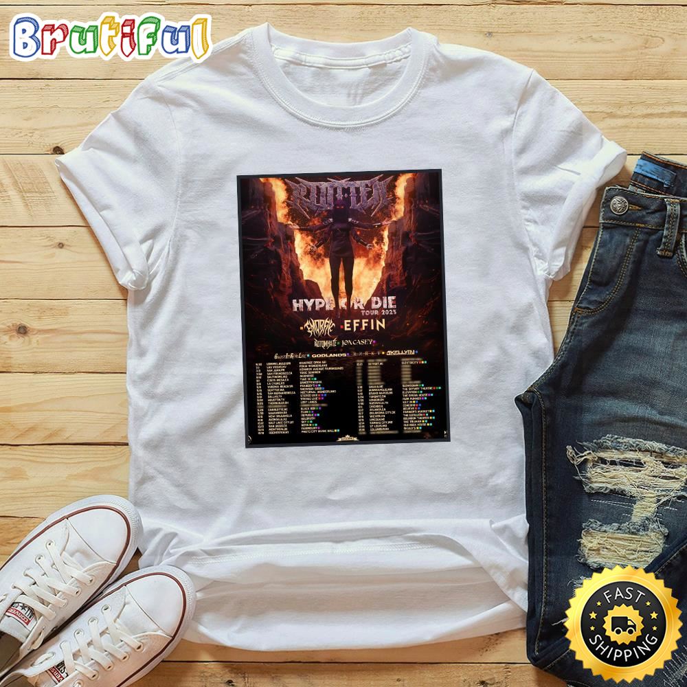 Riot Ten Hype Or Die Tour Okt 12 2023 Salt Lake City Tshirt