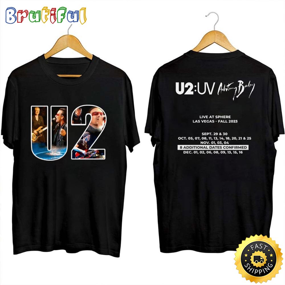 U2 Achtung Baby Live At Sphere Tour 2023 Shirt U2 Band Fan iydd5h