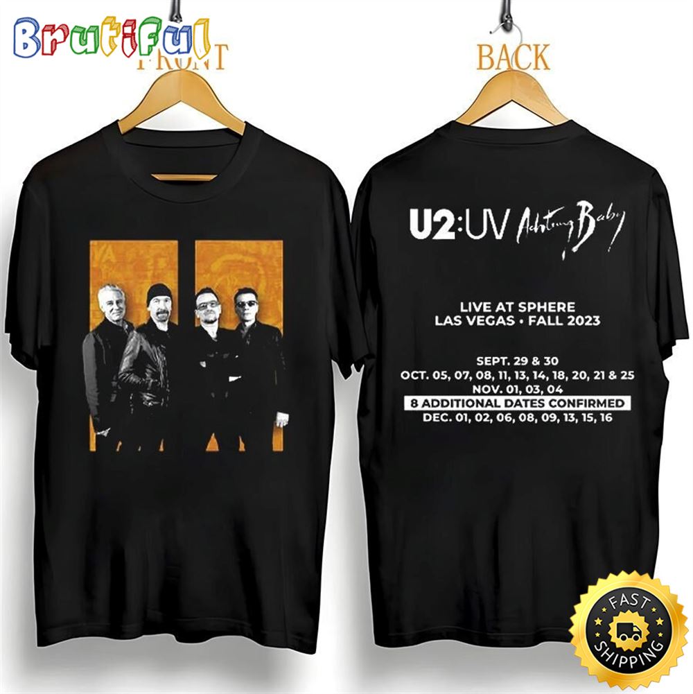 U2 Band Achtung Baby Live At Sphere 2023 Tour Shirt q5nxhm