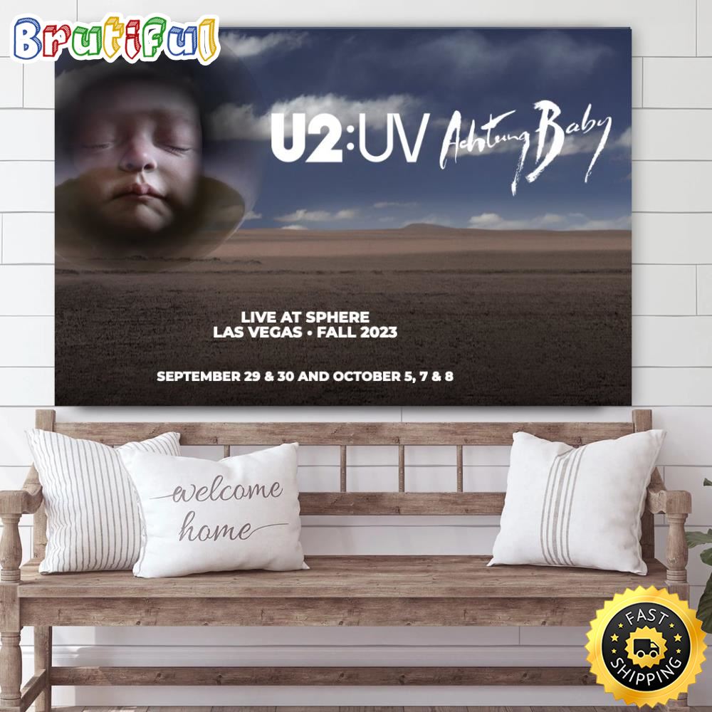U2 Uv Achtung Baby Live At Sphere Tour 2023 Canvas q7krwu