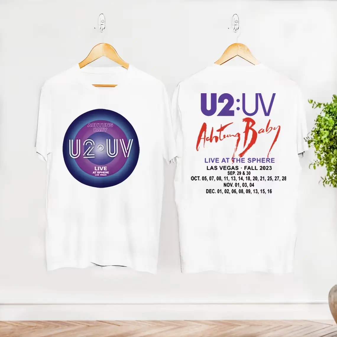 U2 Uv Achtung Baby Live At Sphere Tour 2023 T Shirt ihnvbk