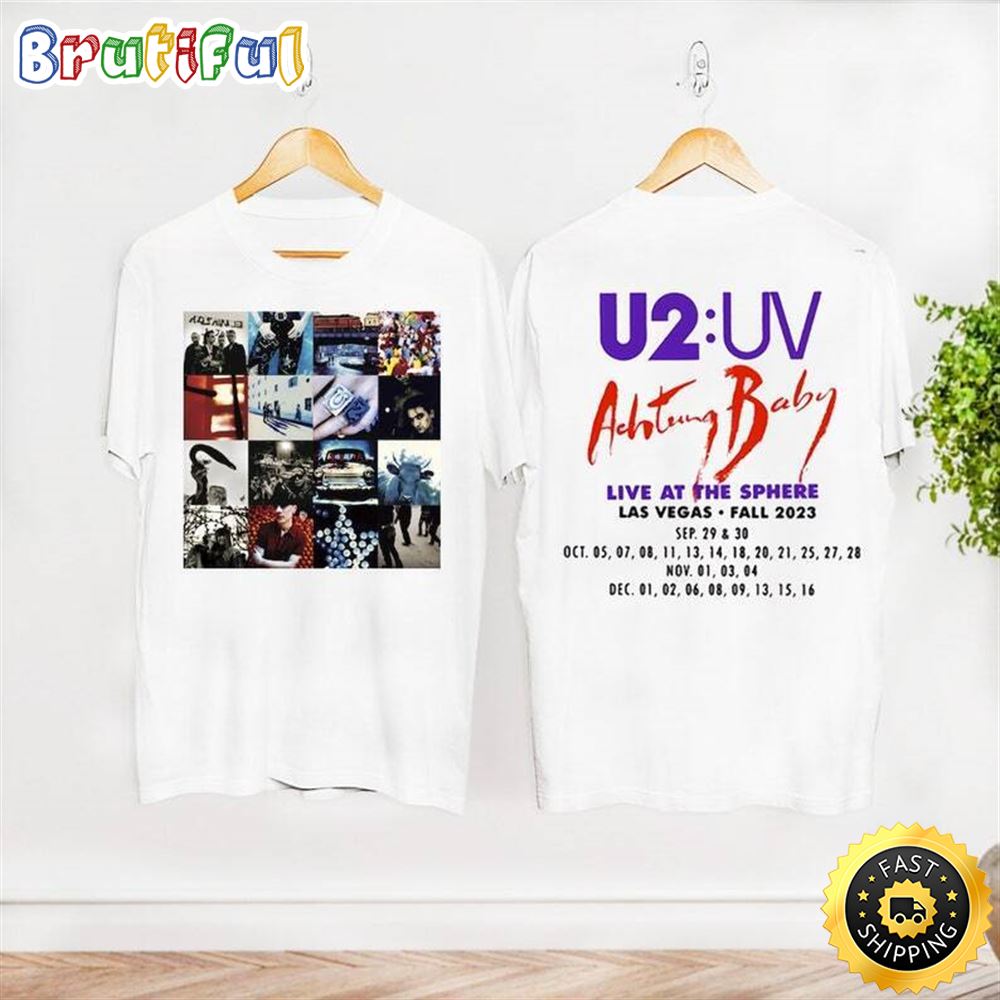 U2 Uv Achtung Baby T Shirt Vintage U2 Band Live At Sphere Tour 2023 Shirt y1cxjf
