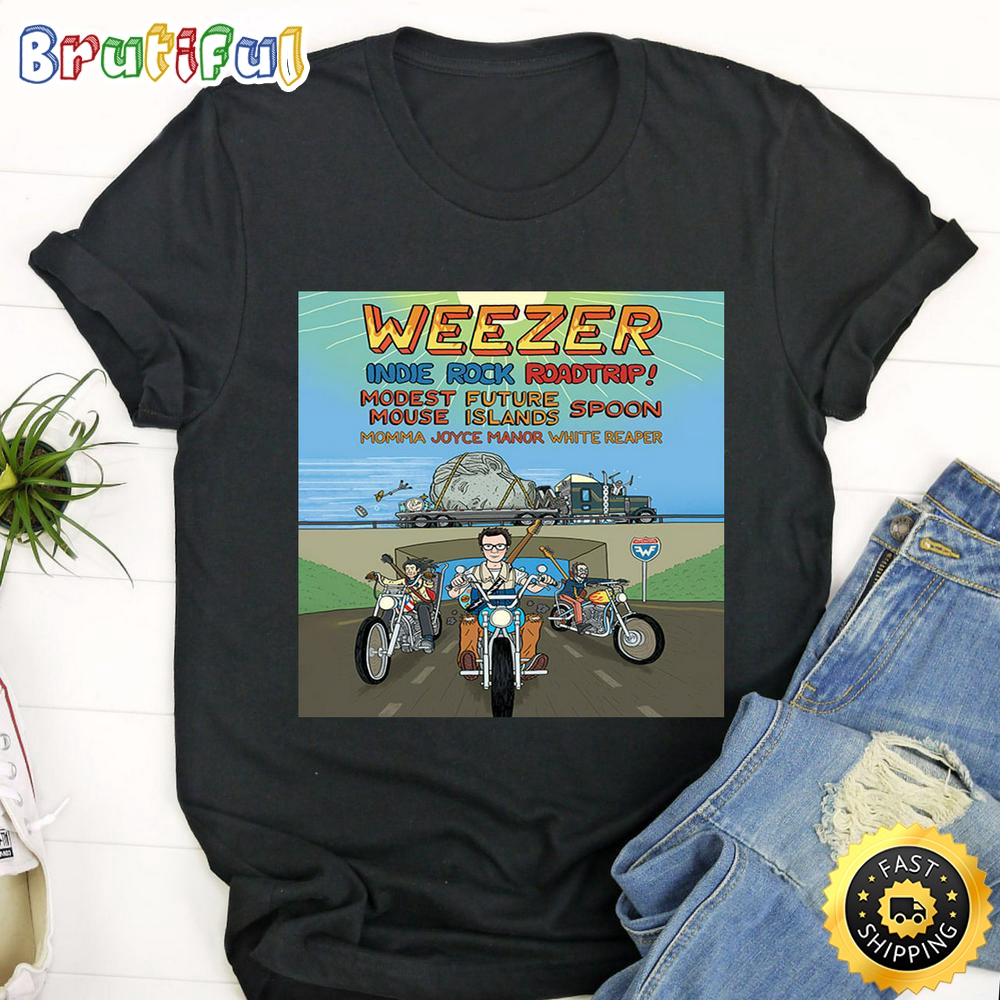 Weezer Indie Rock Roadtrip Tour 2023 T Shirt akqnac.jpg