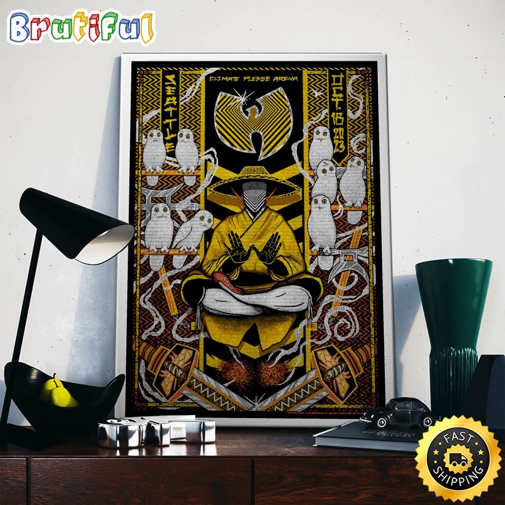 Wu Tang Clan Climate Pledge Arena Seattle Wa October 18 2023 Tour Canvas jo6iky