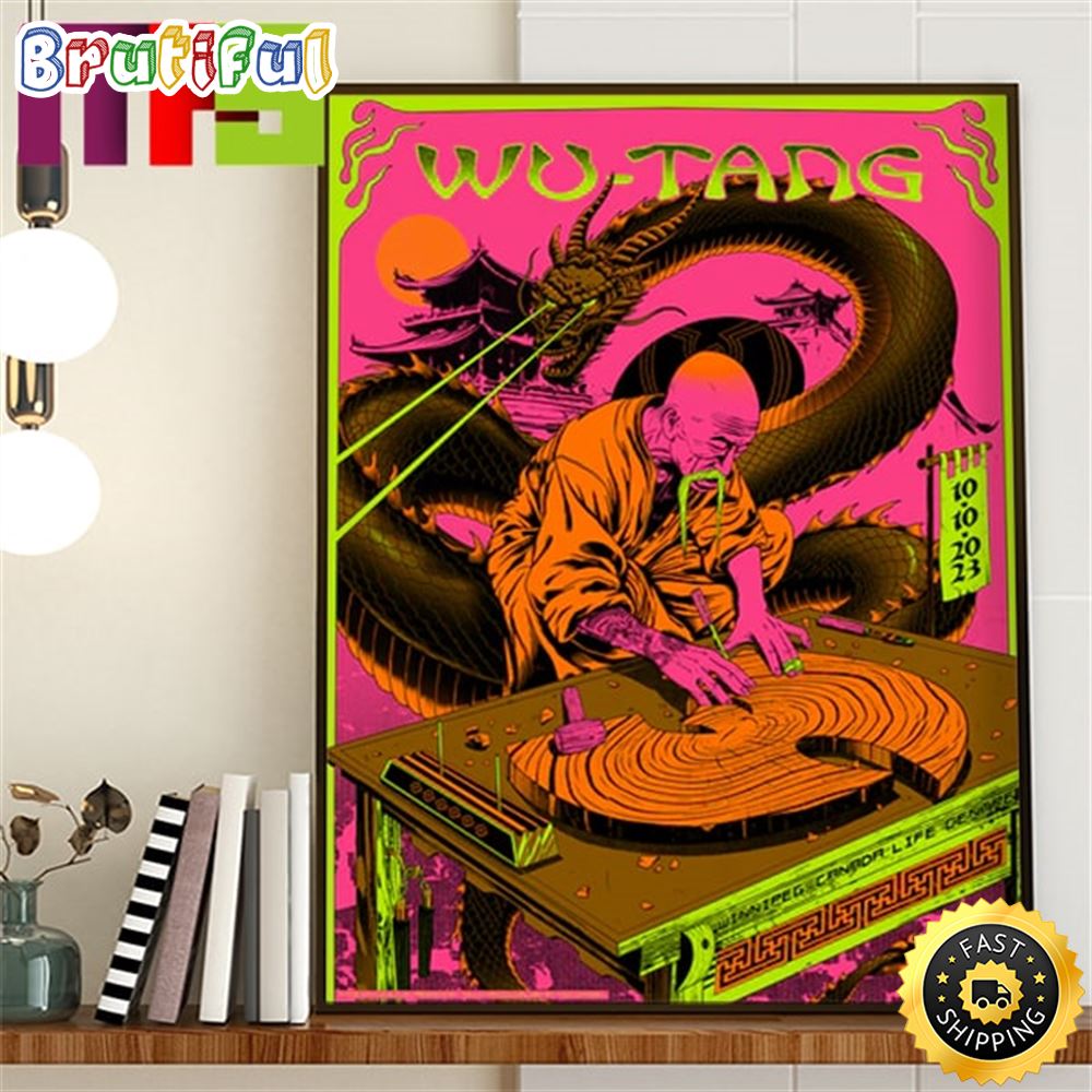Wu Tang Clan Winnipeg Canada At Life Center On October 10th 2023 Home Decor Poster Canvas yt8ylh