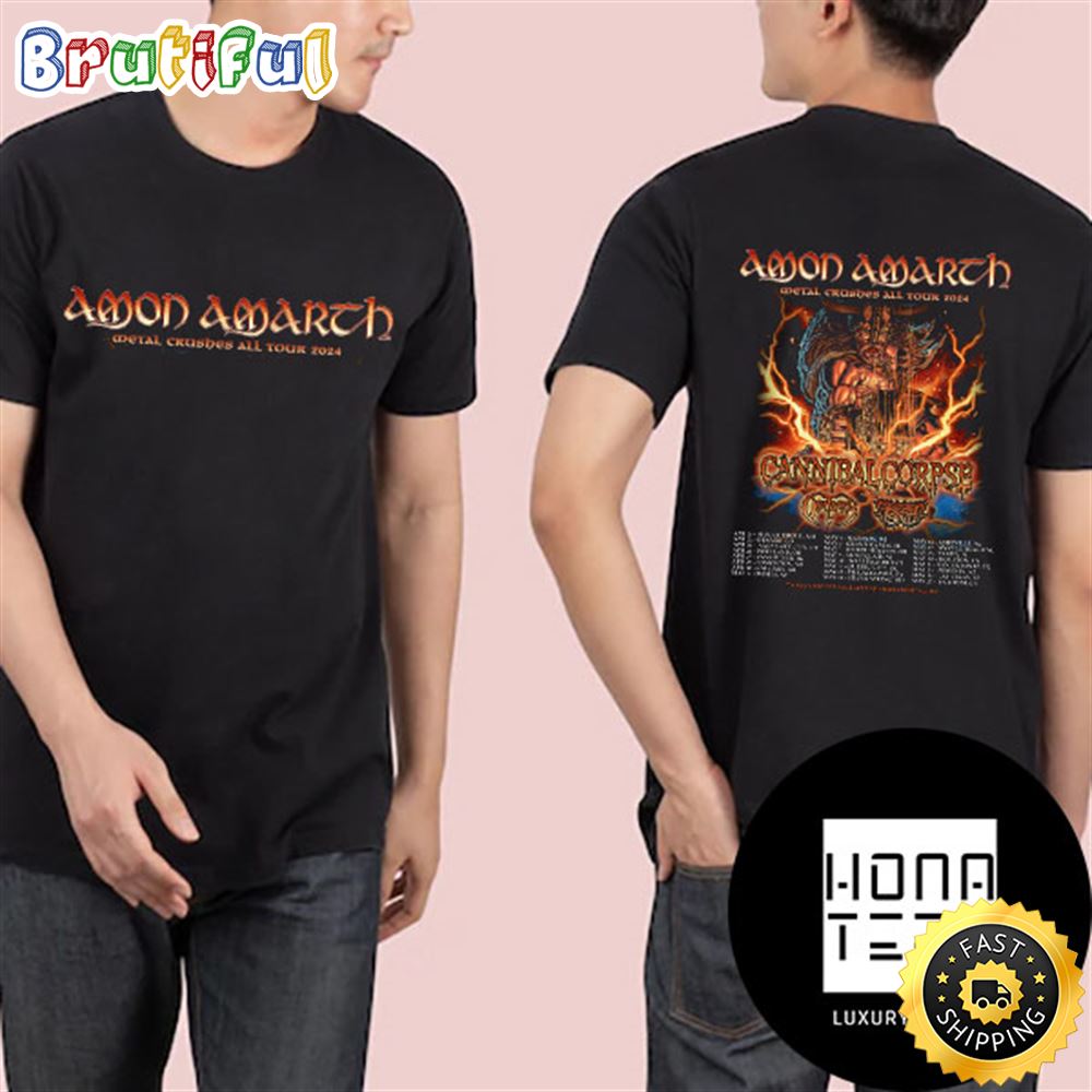 Amon Amarth Metal Crushes All Tour Vikings Of North America 2024 Fan Gifts Two Sides Classic Shirt znmo1r.jpg