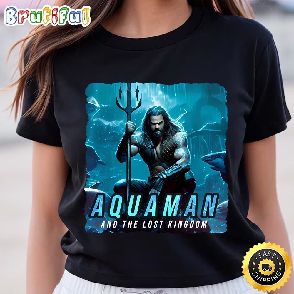 Aquaman And The Lost Kingdom Retro Action Pose T shirt Tee