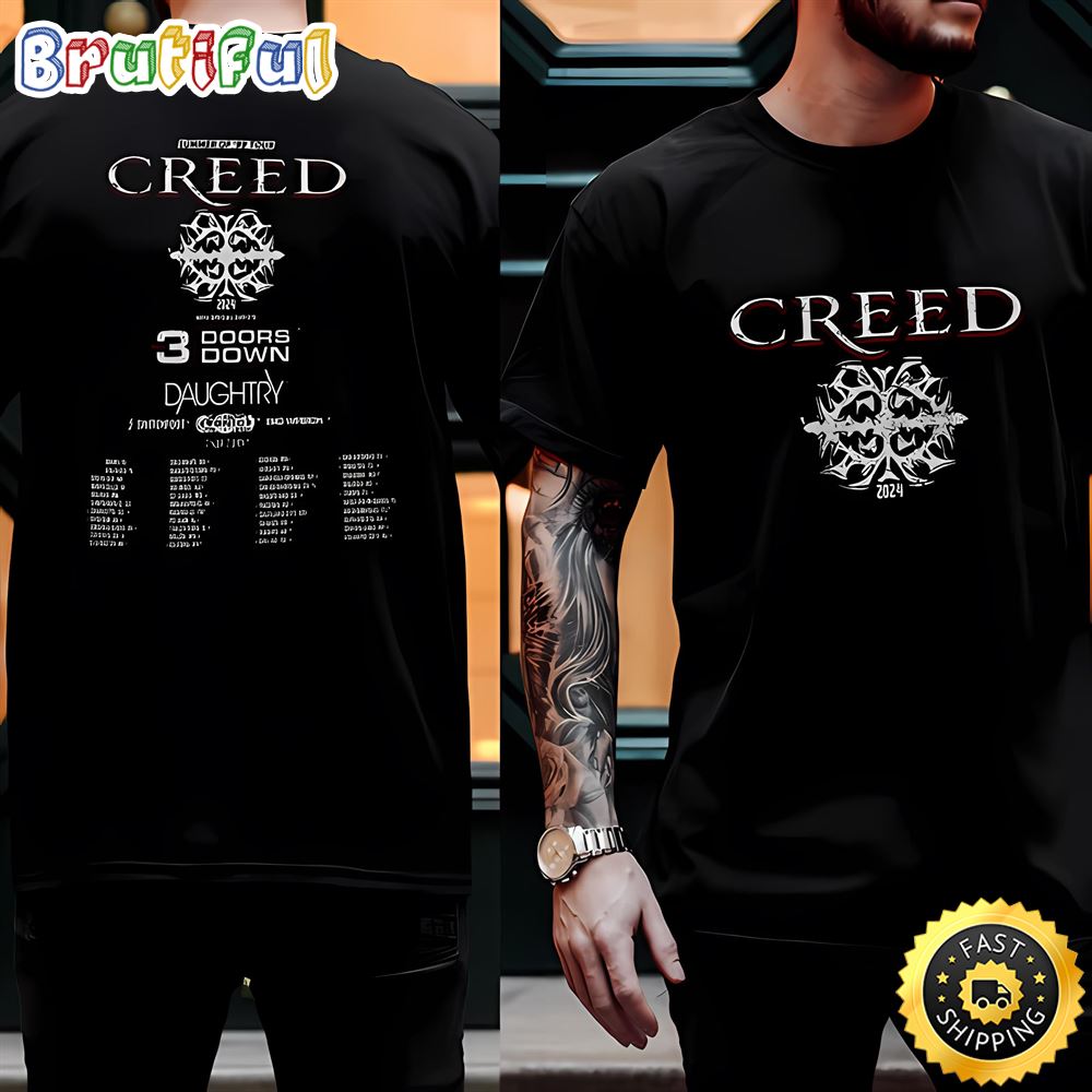 Creed 2024 Tour Summer Of 99 Tour Two Sided Shirt t shirt