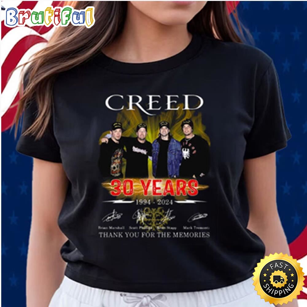 Creed 30 Years 1994 2024 Thank You For The Memories Shirt Tshirt