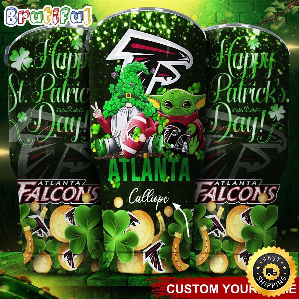 Custom Name NFL Atlanta Falcons Tumbler Baby Yoda Happy Patricks Day Tumbler lur20c.jpg