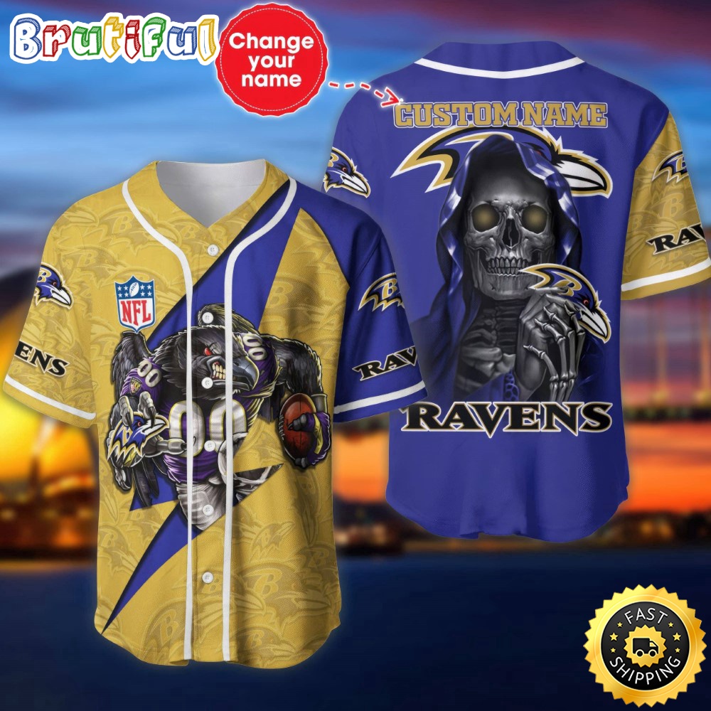 Custom Name NFL Baltimore Ravens Baseball Jersey The Reaper Shirts gcbhja.jpg
