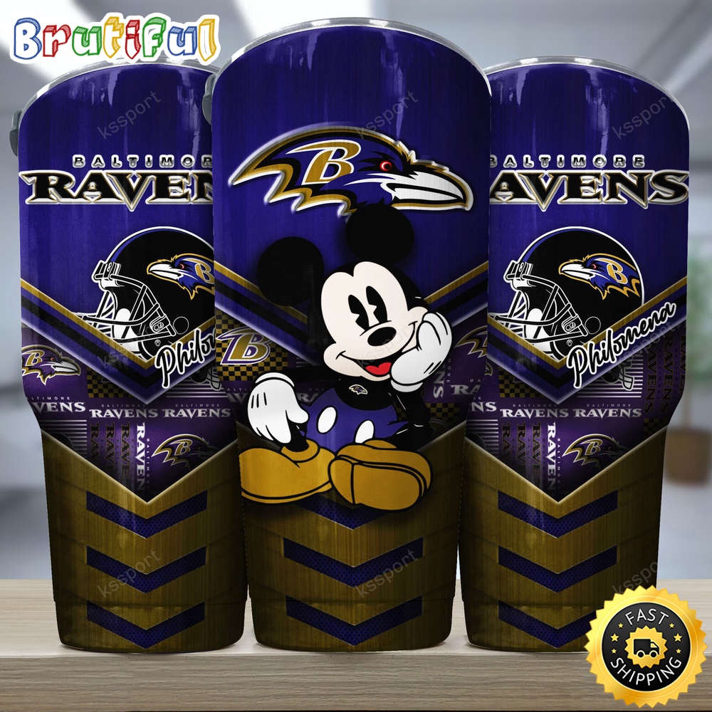 Custom Name NFL Baltimore Ravens Tumbler Mickey And Logo Nfl Tumbler k2ocyl.jpg