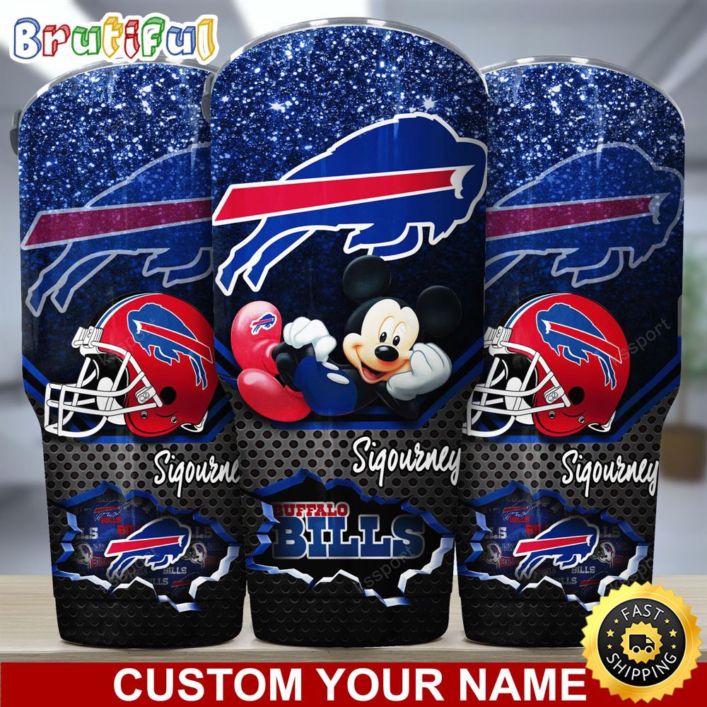 Custom Name NFL Buffalo Bills Tumbler Mickey Mouse Tumbler For Football Fans it0cor.jpg