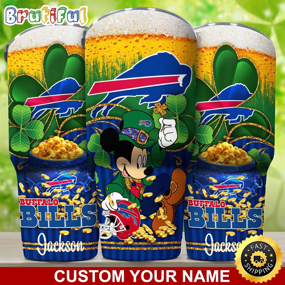 Custom Name NFL Buffalo Bills Tumbler Nfl Tumbler Patricks Day Mickey For Sports Fans yqv53i.jpg