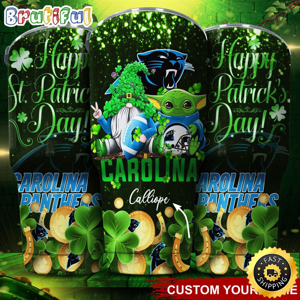 Custom Name NFL Carolina Panthers Tumbler Baby Yoda Happy Patricks Day Tumbler bnniun.jpg