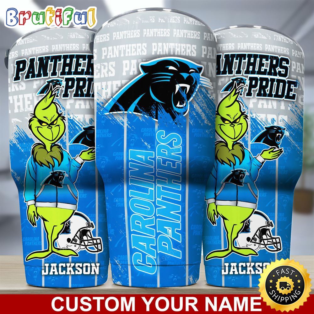 Custom Name NFL Carolina Panthers Tumbler Grinch Tumbler For Fans actifu.jpg