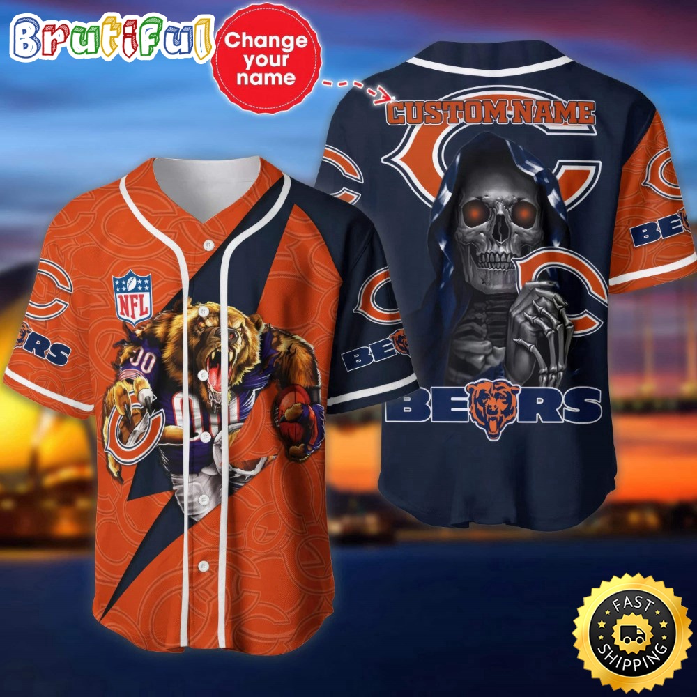 Custom Name NFL Chicago Bears Baseball Jersey The Reaper Shirts iw0woo.jpg
