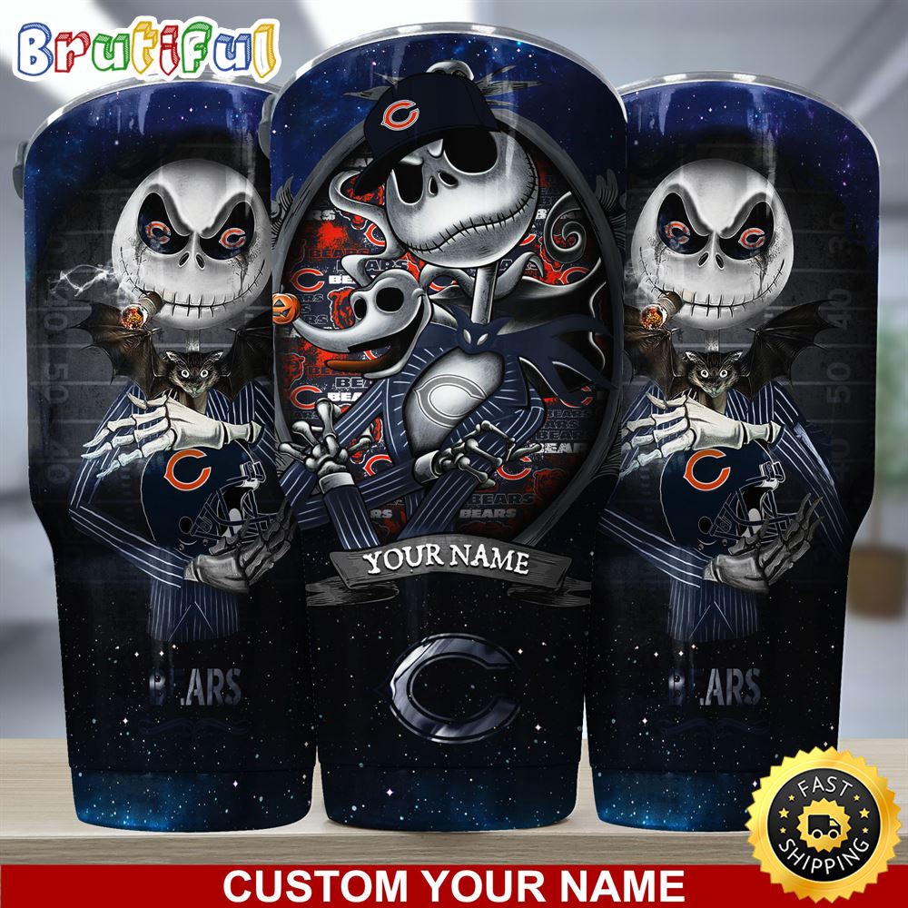 Custom Name NFL Chicago Bears Tumbler Jack The Nightmare Tumbler mwdp5c.jpg