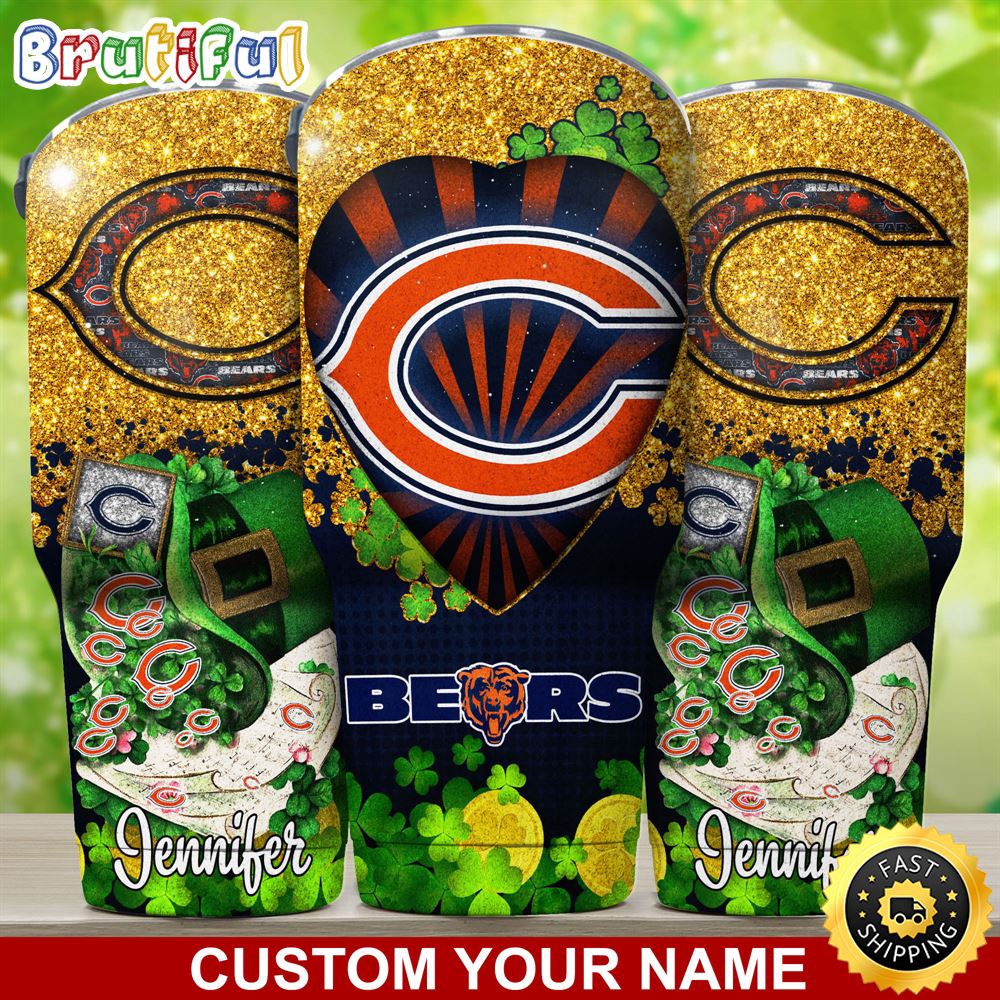 Custom Name NFL Chicago Bears Tumbler Nfl Patricks Day Tumbler nergxx.jpg