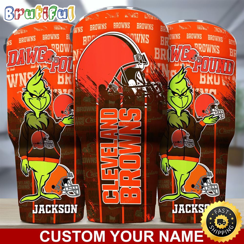 Custom Name NFL Cleveland Browns Tumbler Grinch Tumbler For Fans sdciif.jpg