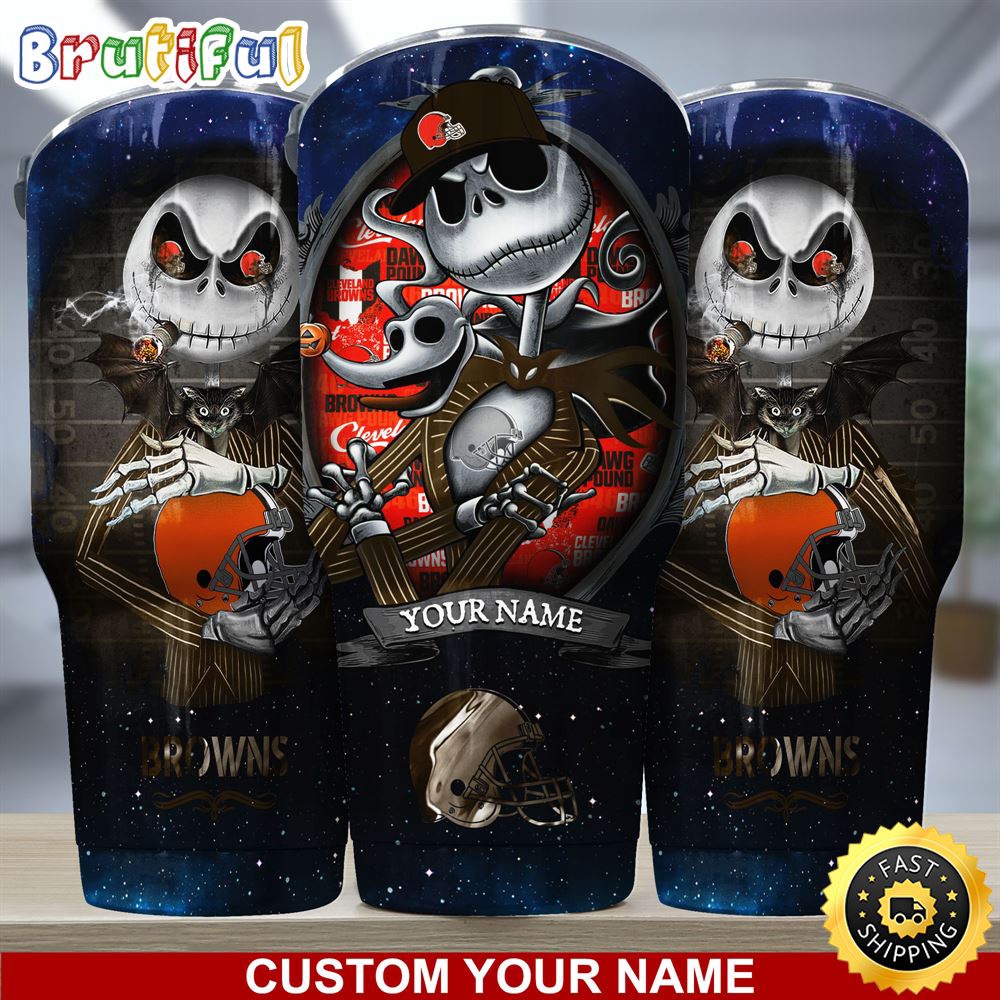 Custom Name NFL Cleveland Browns Tumbler Jack The Nightmare Tumbler y3ilti.jpg