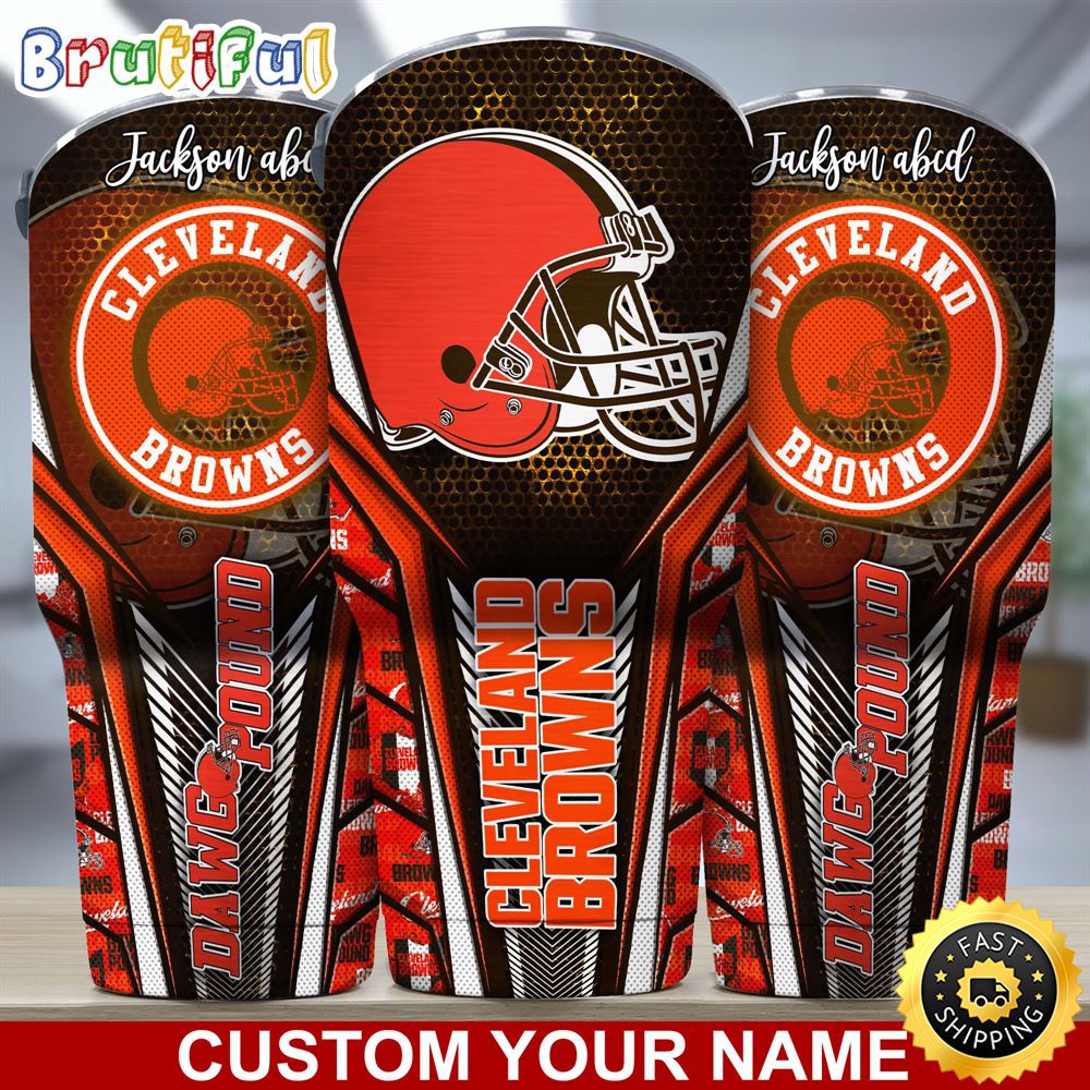 Custom Name NFL Cleveland Browns Tumbler NFL Tumbler Jersey Style For Your Loved Ones wdduk3.jpg