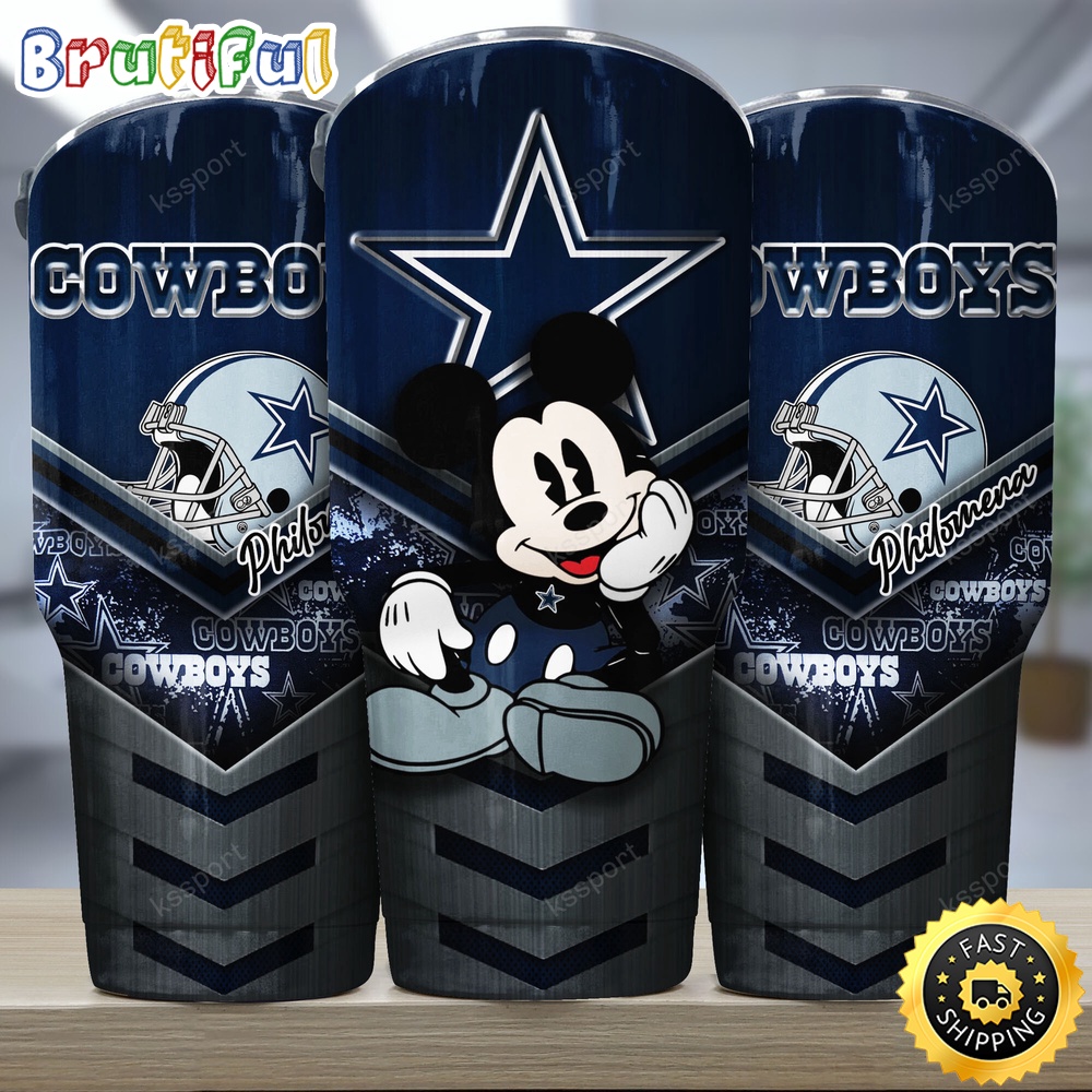 Custom Name NFL Dallas Cowboys Tumbler Mickey And Logo Nfl Tumbler wvelua.jpg