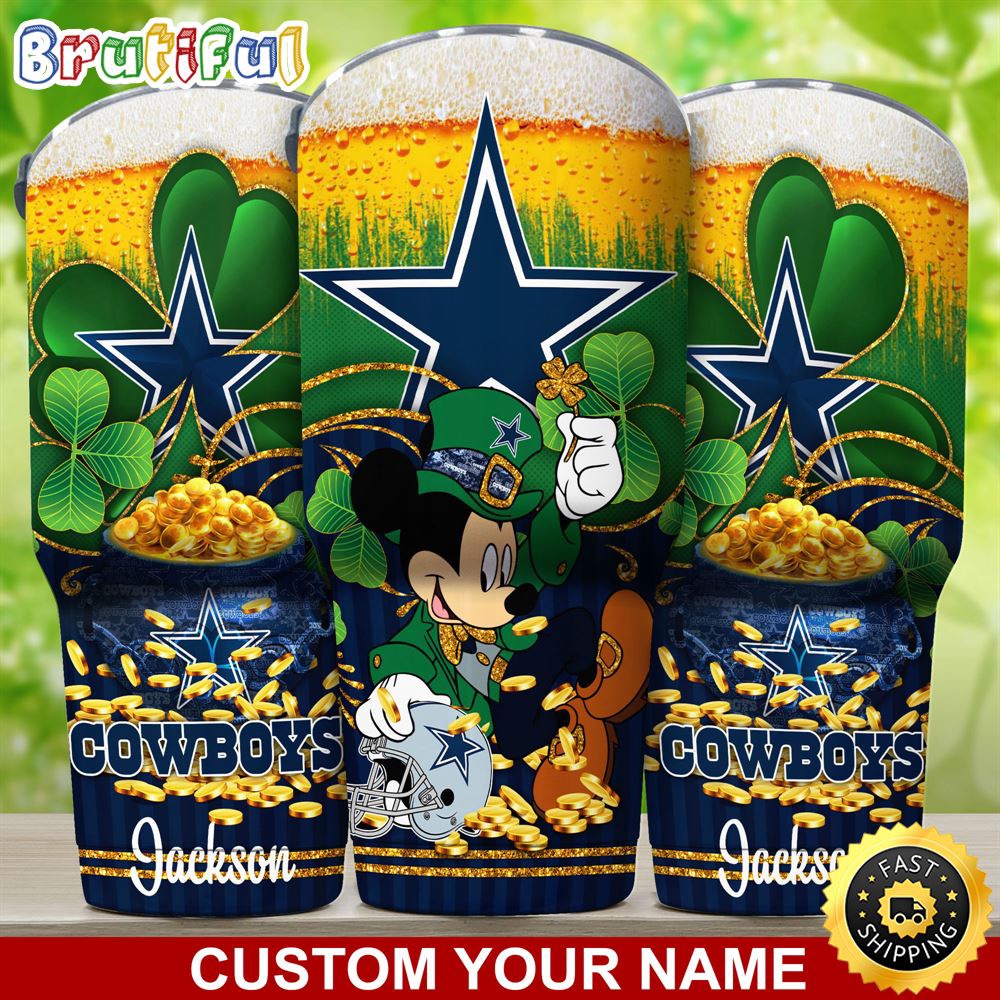 Custom Name NFL Dallas Cowboys Tumbler Nfl Tumbler Patricks Day Mickey For Sports Fans ma4tab.jpg